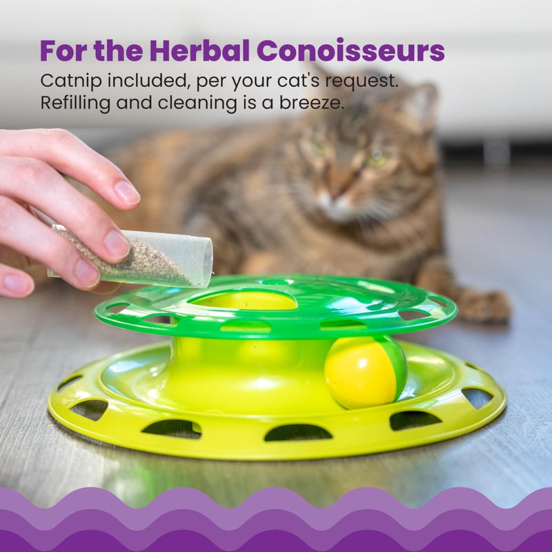 Catstages Catnip Chaser Track â€“ Interactive Cat Toy with Catnip for Batting, Swatting, and Mental Stimulation, Green - Image 4